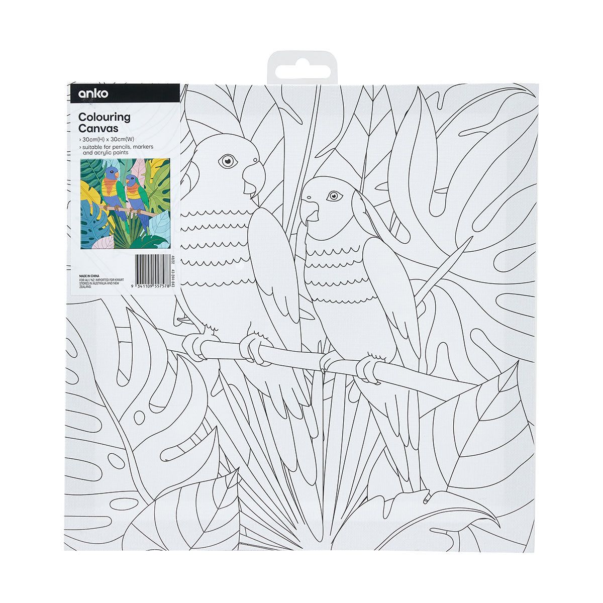 Colouring Canvas - Tropical Bird