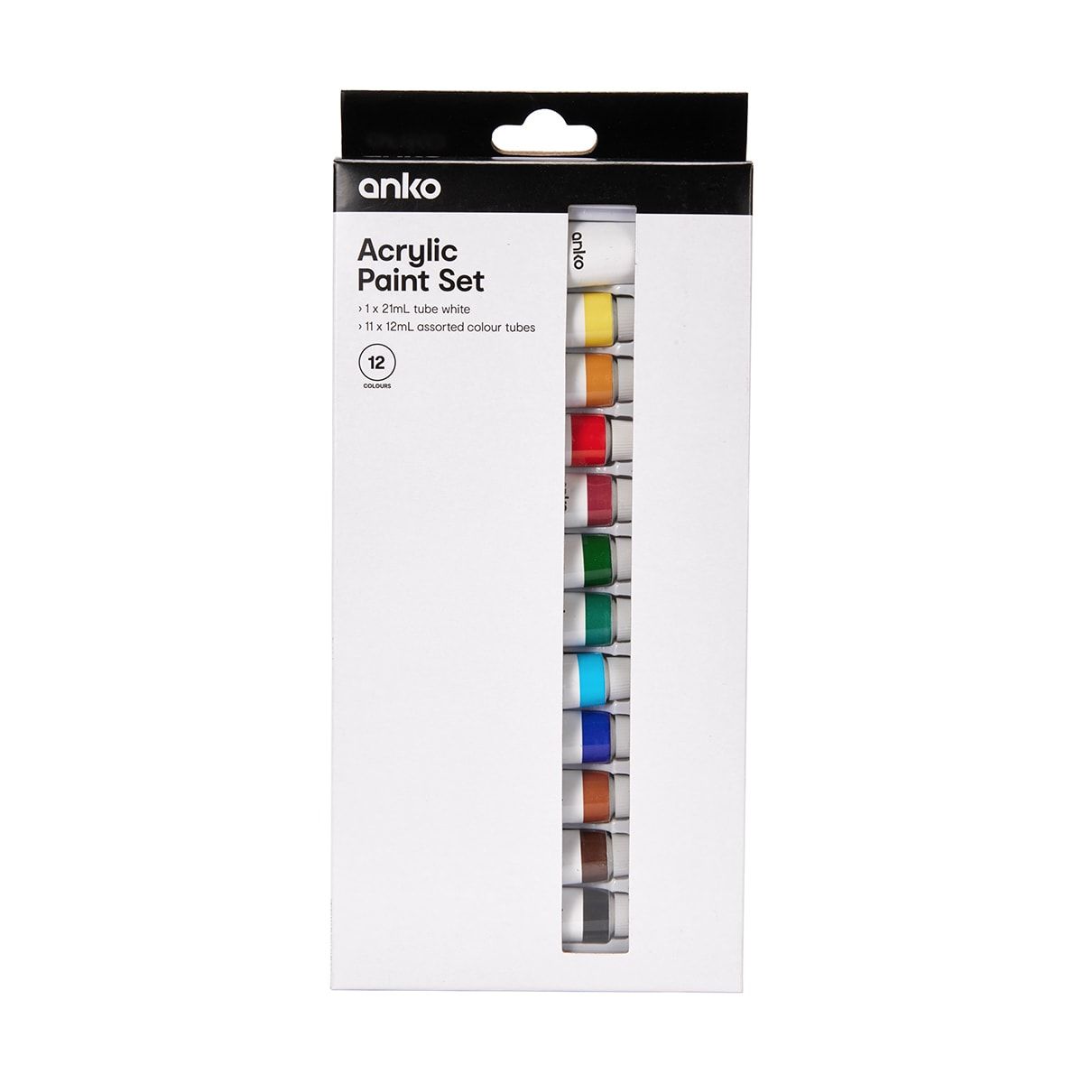 12 Pack Acrylic Paints