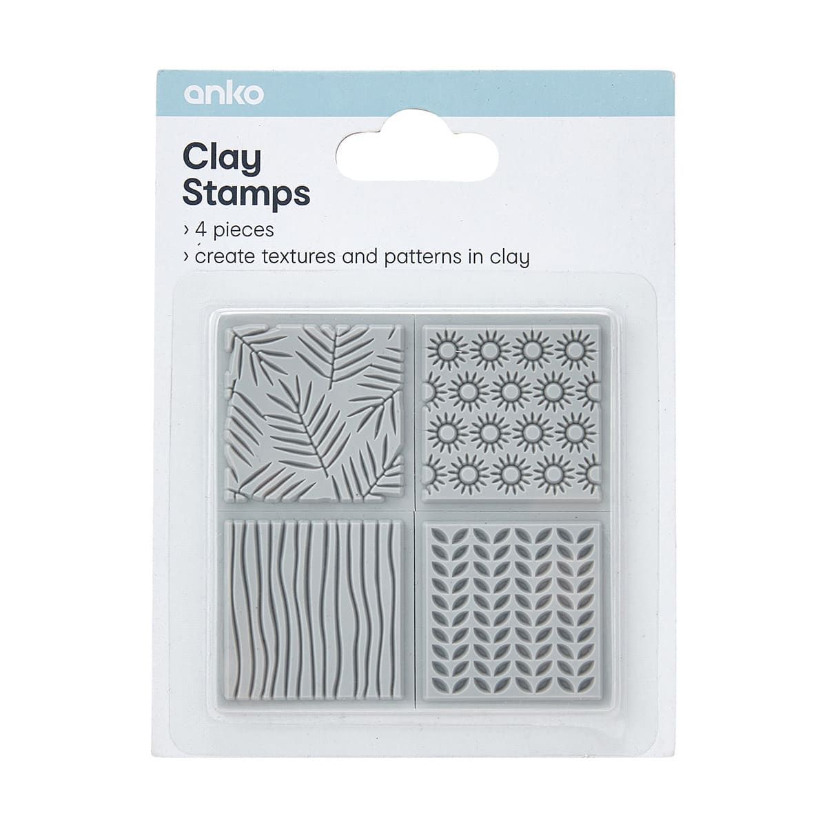 4 Piece Clay Stamps