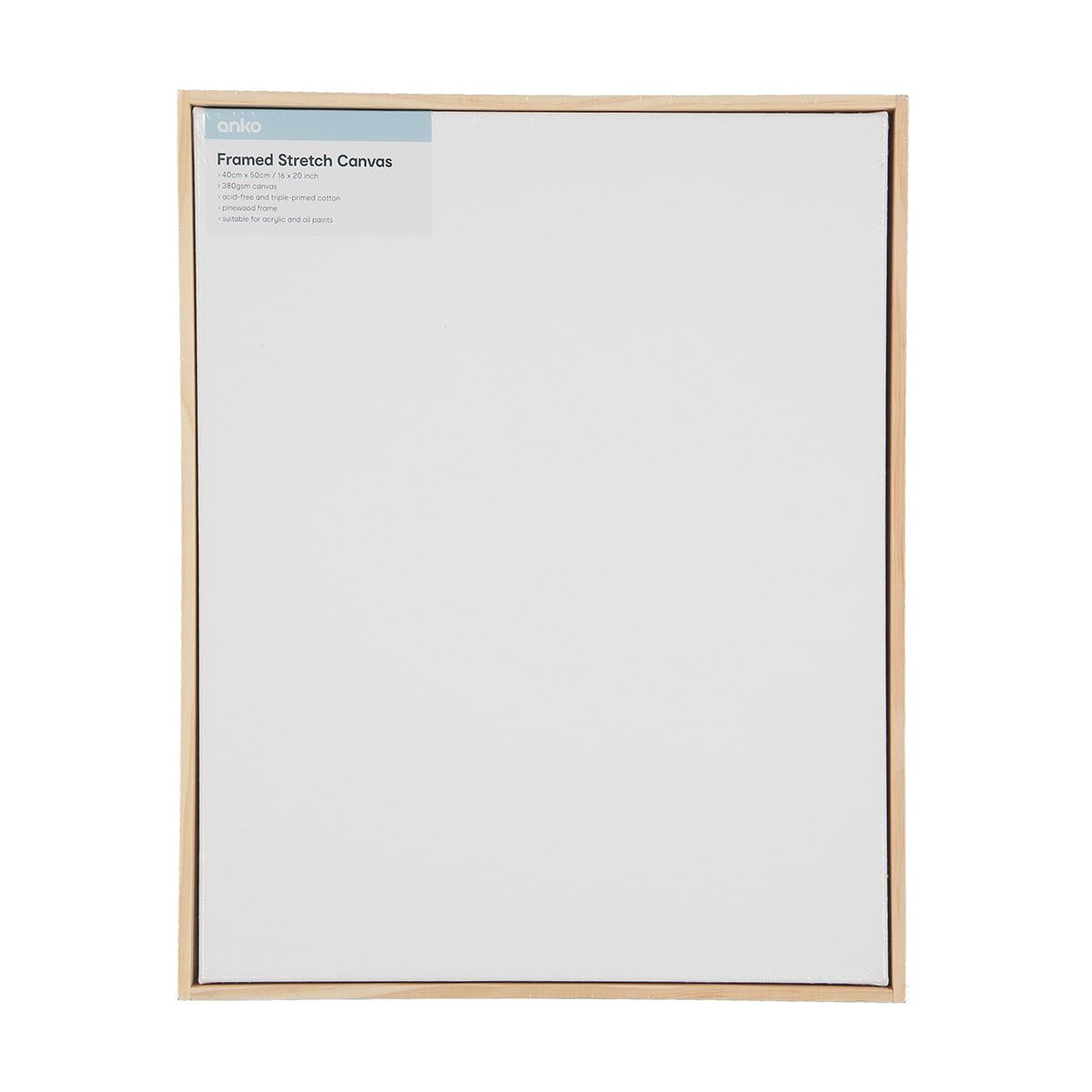16in. x 20in. Stretched Canvas with Wood Frame