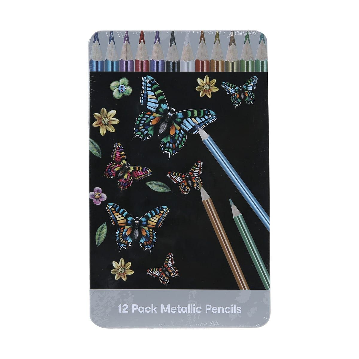12 Pack Metallic Pencils
