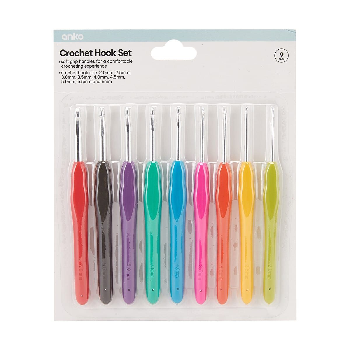 9 Pack Crochet Hook Set