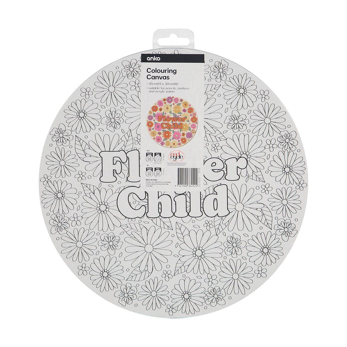 Colouring Canvas - Flower Child