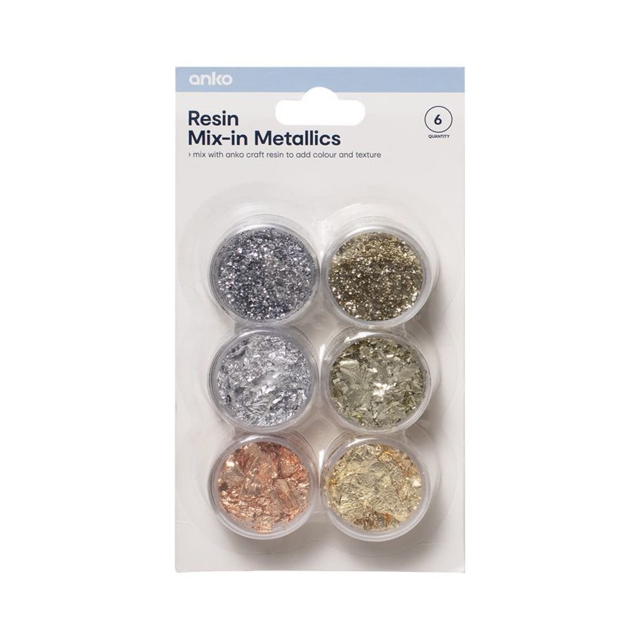 6 Pack Resin Mix-in Metallics