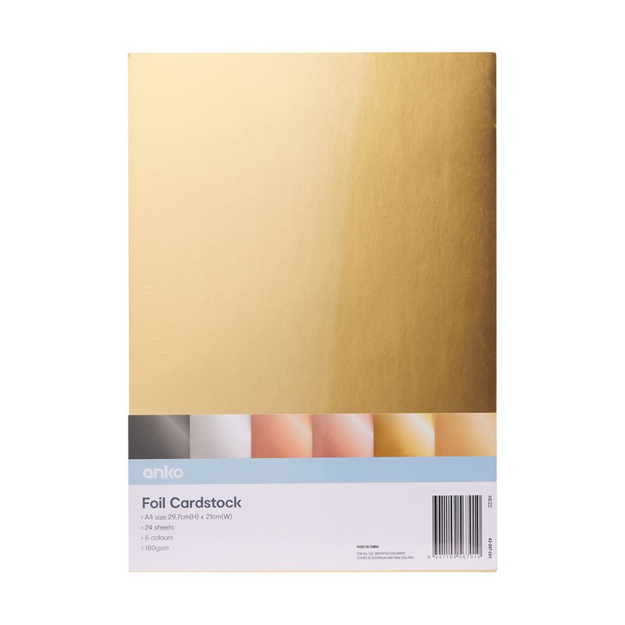 24 Pack Foil Cardstock