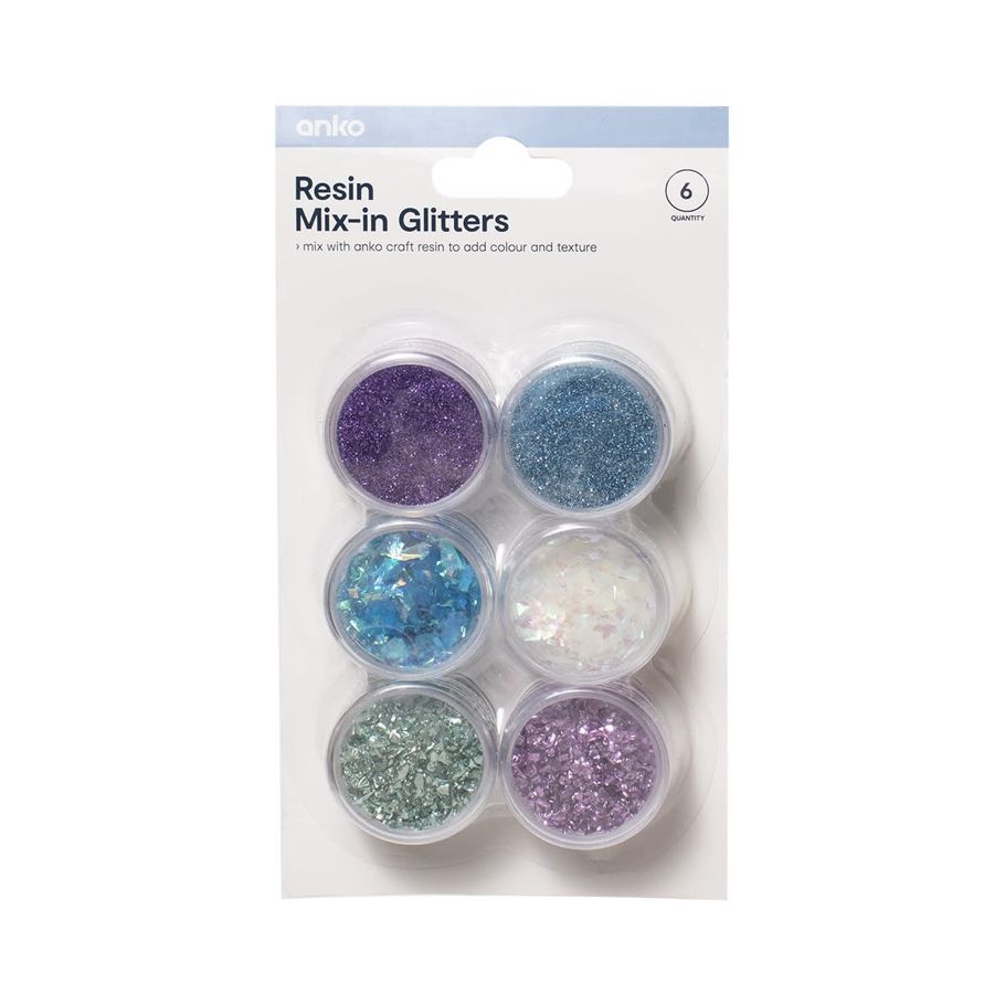 6 Pack Resin Mix-In Cool Glitters