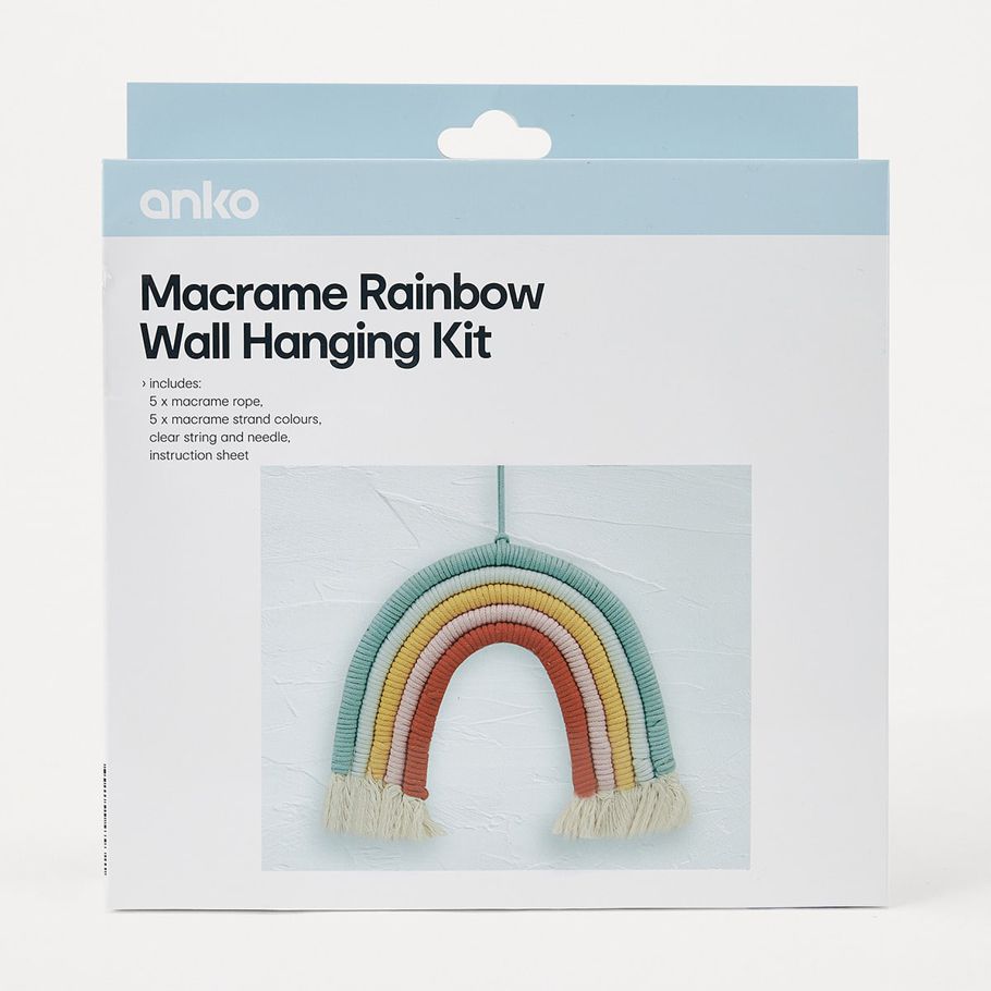 Macrame Rainbow Wall Hanging Kit