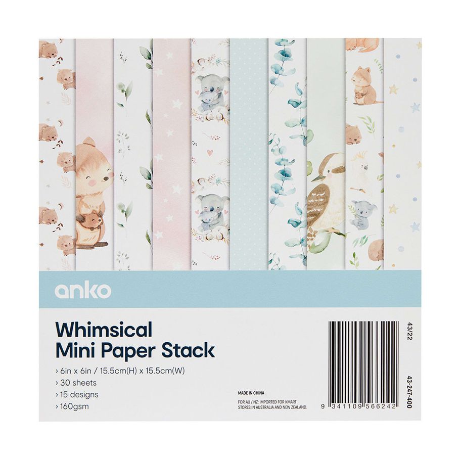 30 Pack Whimsical Mini Paper Stack