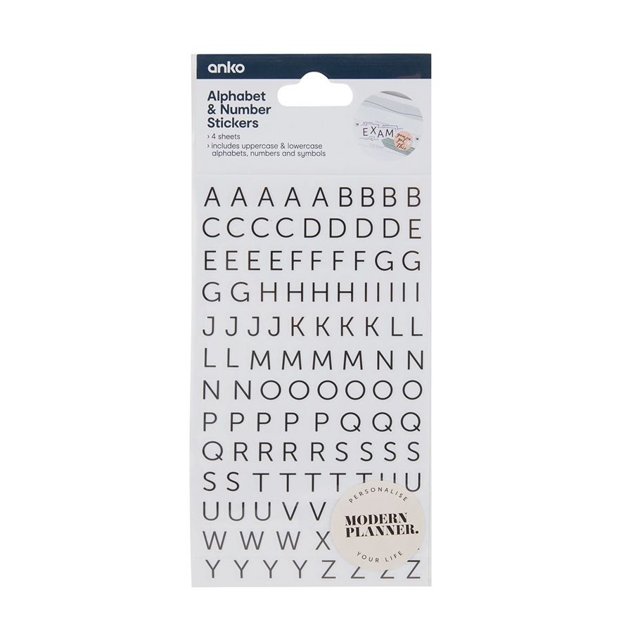Alphabet & Number Stickers
