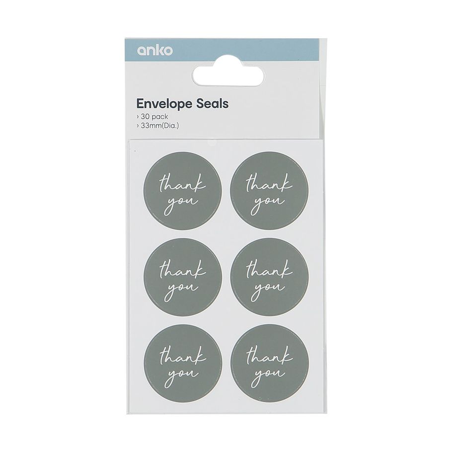 30 Pack Envelope Seals - Thank You