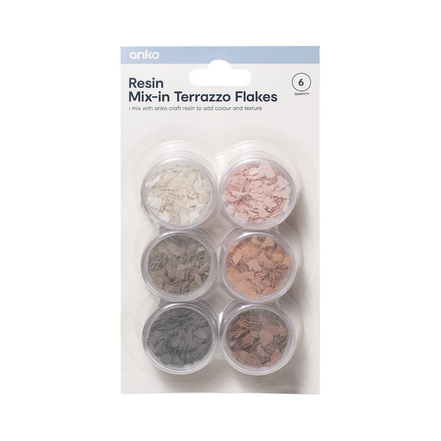 6 Pack Resin Mix-in Terrazzo Flakes