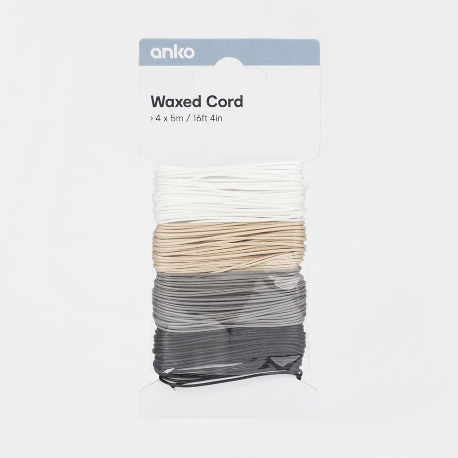 4 Pack Waxed Cord