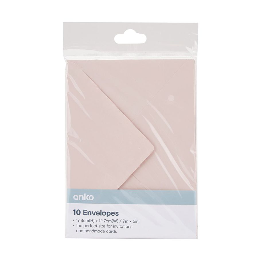 10 Pack Envelopes - Blush