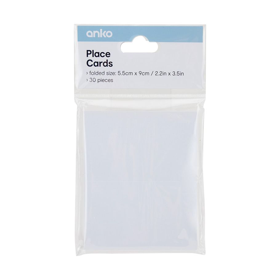 30 Pack Place Cards - White