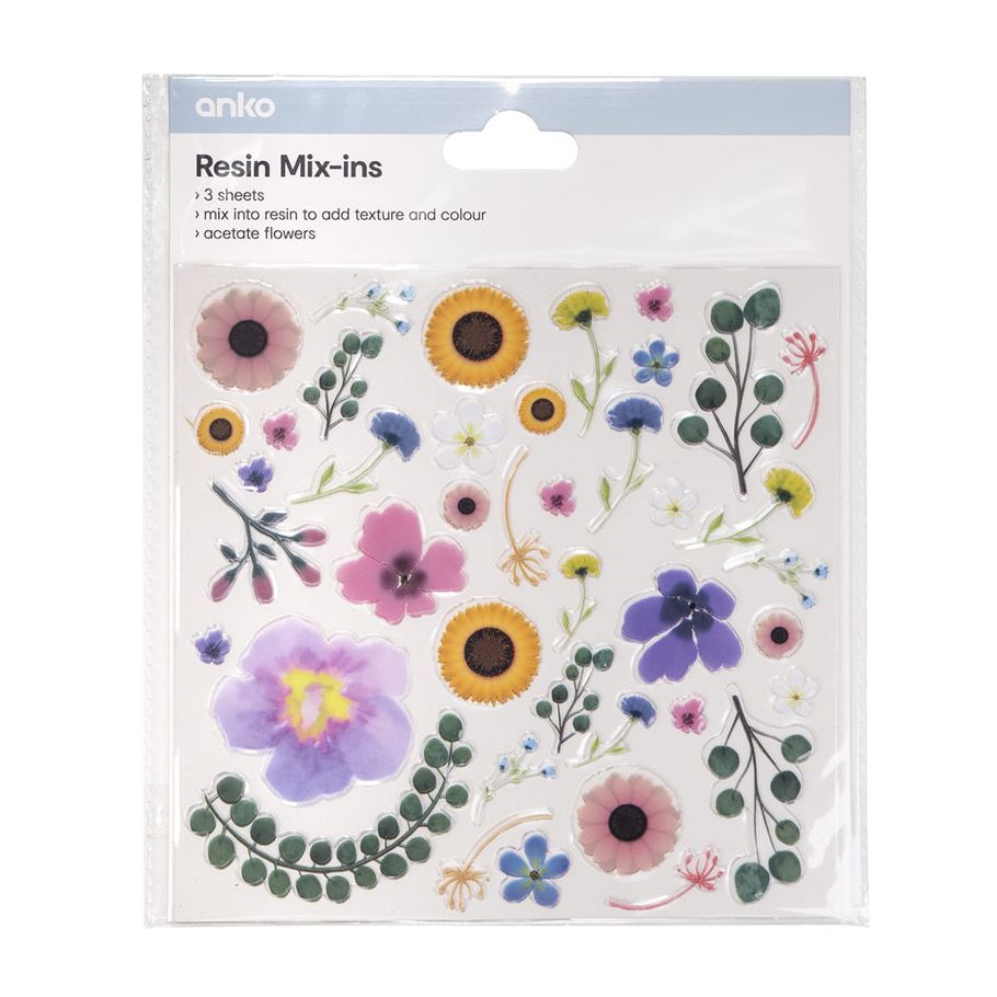 3 Piece Resin Mix-Ins - Floral