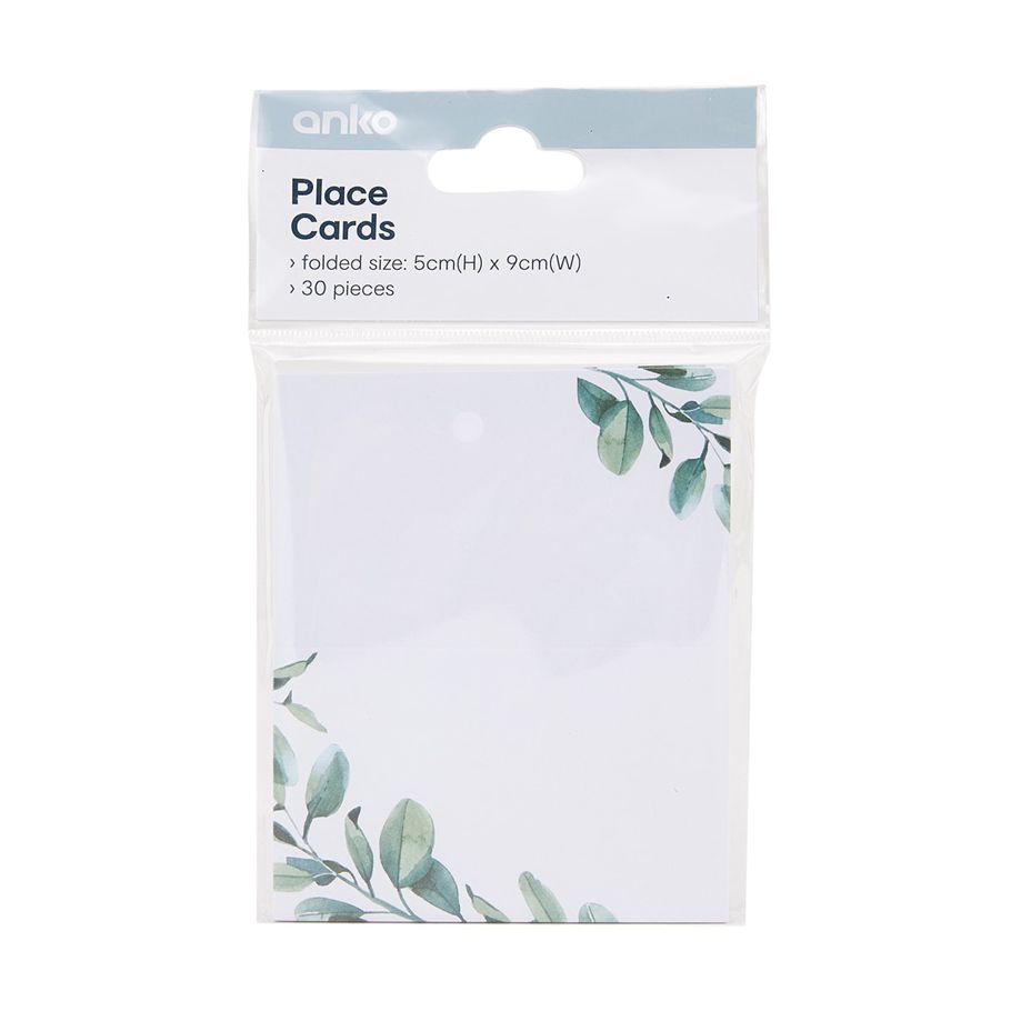 30 Pack Place Cards - Leaf