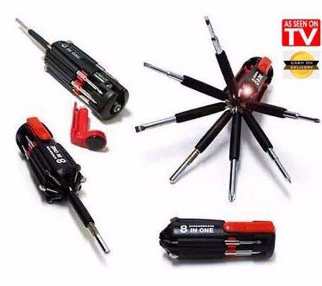 8 IN 1 screw-driver and torch light