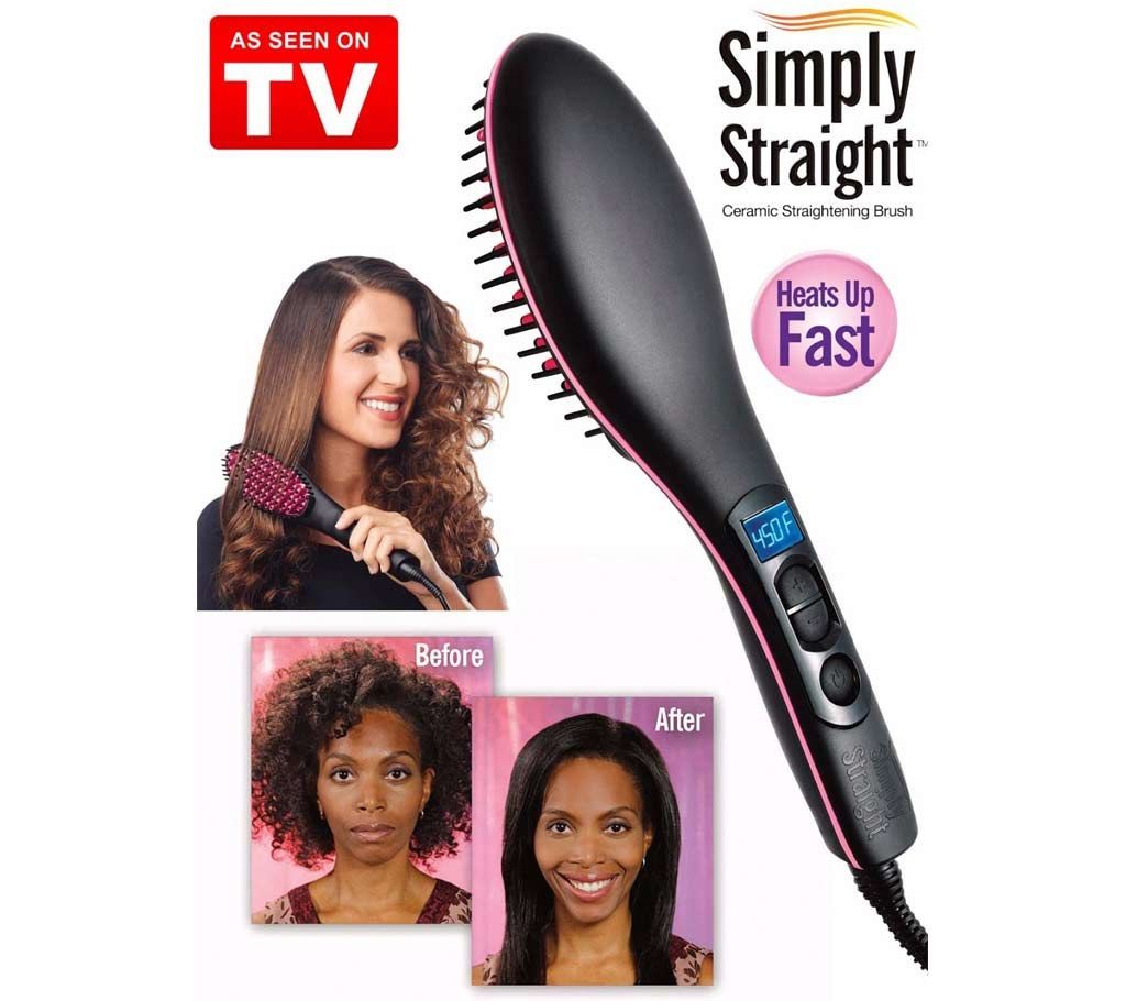 Simply Straight Hair Straightener Hair Brush