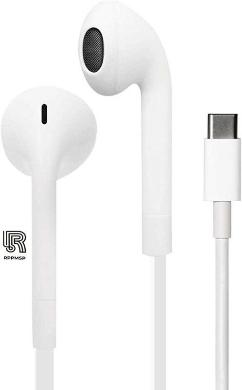 RPPMSP Extreme Bass Boost for All Type C Smartphone C-046 Wired Headset  (White, In the Ear)