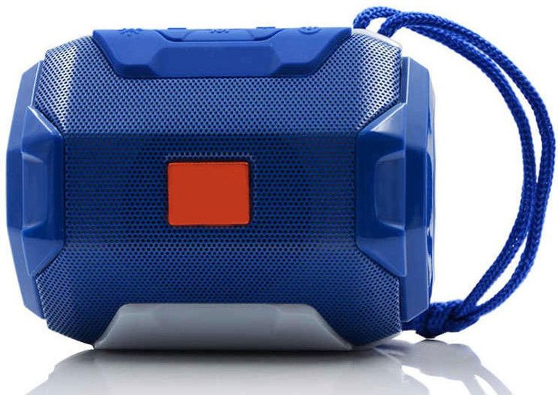 Techobucks 10hr Playtime Bluetooth mini Speaker with Subwoofer,FM LED Flashing Lights 10 W Bluetooth Speaker  (Blue, Stereo Channel)