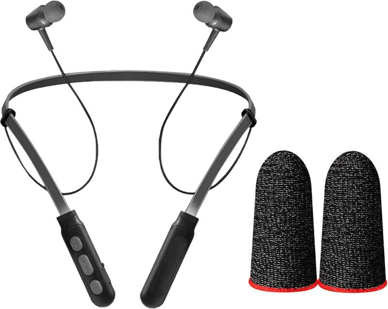 pubg finger sleeve b11 bluetooth necband combo Bluetooth Headset  (Black, In the Ear)