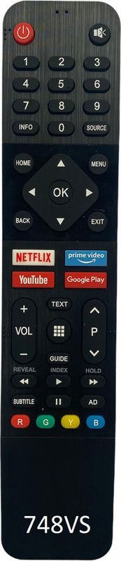 Upix SH-748V Smart LCD/LED TV Remote Compatible for VU Smart TV LCD/LED (No Voice) (EXACTLY SAME REMOTE WILL ONLY WORK) Remote Controller  (Black)