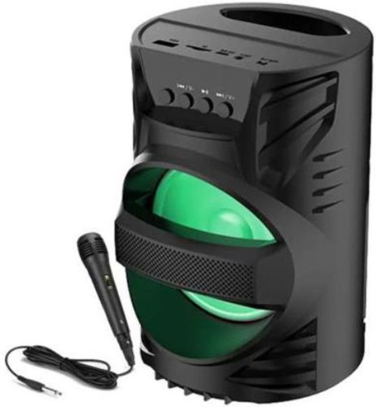SYARA LJJ_714H_LZ 4104||WS-04|| Karaoke Speaker With Mic compatiable With smartphones 15 W Bluetooth Speaker  (Black, 4.1 Channel)