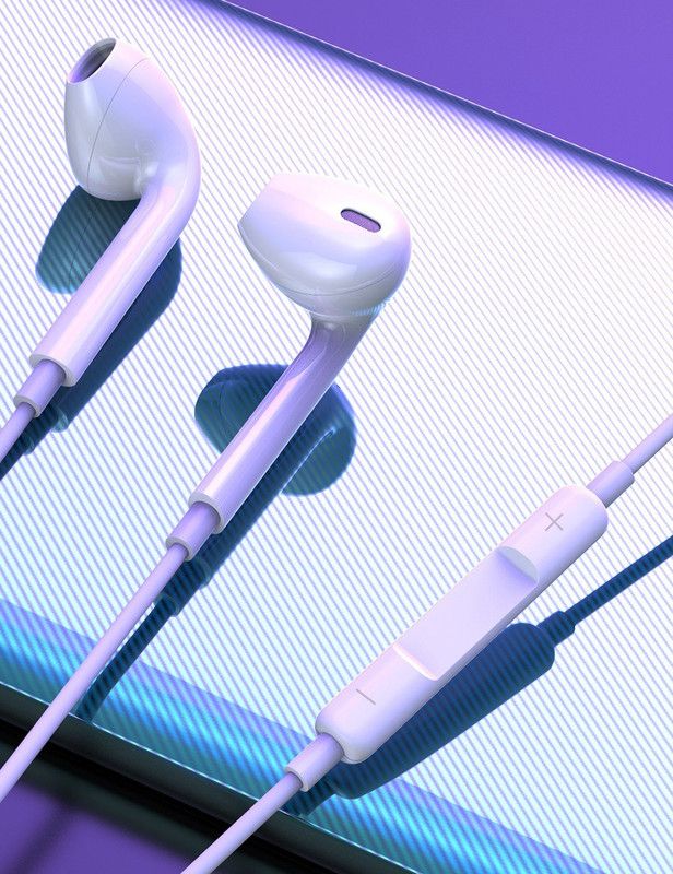 VibeX Original Hifi Earphone (Type C Port)-X91 Wired Headset  (Chiffon White, In the Ear)