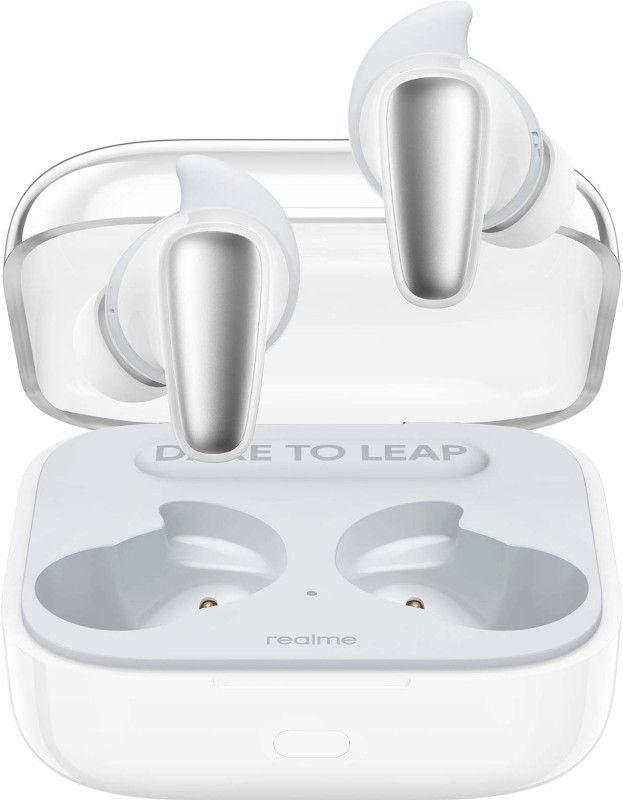 realme Buds Air 3S with Dual Device Pairing and 30hrs Total Playback Bluetooth Headset  (Bass White, In the Ear)