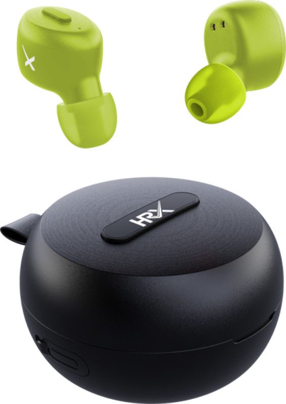 HRX X-Drops 580G Bluetooth Headset  (Green, Black, In the Ear)