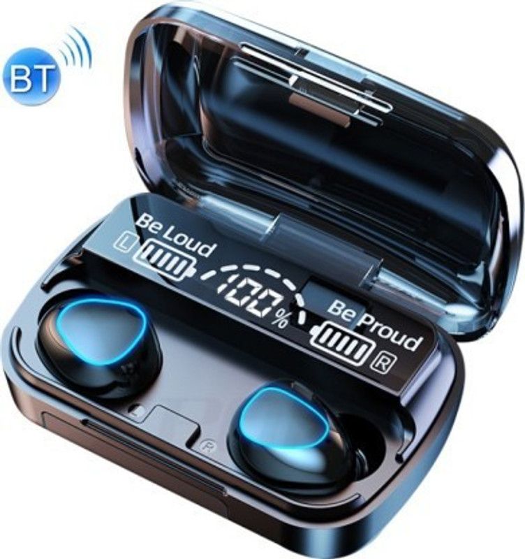 blue seed BBD M10 Earbudsbuds 5.1 Earbuds with 280H Playtime, Headphones with Power Bank Bluetooth Headset  (Black, True Wireless)