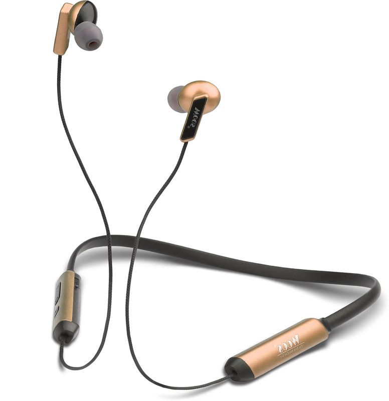 CIHROX Magnetic J01 Wireless Bluetooth Earphone Music Headset Phone Neckband Bluetooth Headset  (Gold, In the Ear)