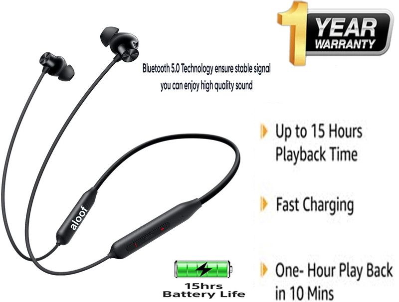 A-32 Wireless V5.0, Noise Cancellation, Fast Charging, 15 Hours Playtimes Bluetooth Headset  (BLACK, True Wireless)