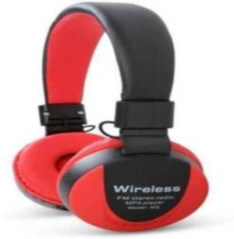 GUGGU DFI_546F_ MS 771 bluetooth Headset for all Smart phones Bluetooth without Mic Headset  (Black, Red, On the Ear)