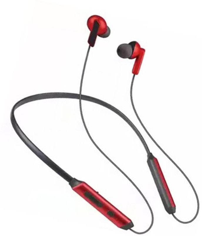 CIHLEX C-5 Long Life Battery Bluetooth Headphone Neckband Earphones Earbuds Earpods Bluetooth Headset  (Black, Red, In the Ear)