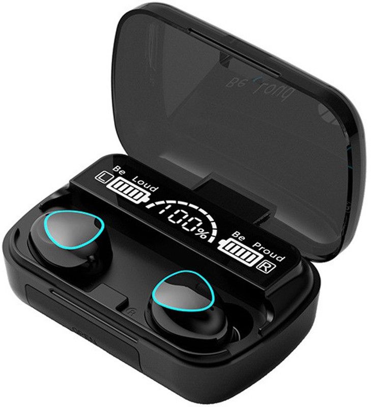 ZORA M10 TWS Bluetooth Earbuds Wireless Bluetooth 5.1 Stereo IPX7 Waterproof Bluetooth Headset  (BLACK, In the Ear)
