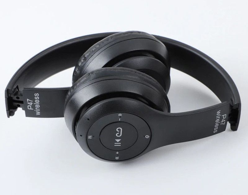 BUFONA Unique Over Ear Bluetooth BUNP47 Gaming Headphone with Mic,FM,TF Bluetooth Headset  (Black, On the Ear)