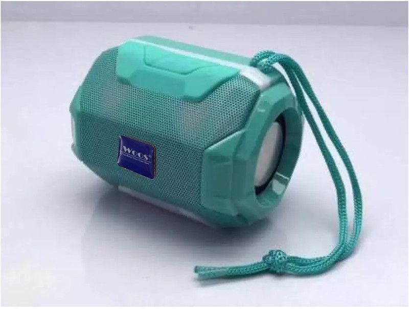 WOOS A005 162 Green Portable Bluetooth Speaker with DJ Light USB Speaker Super Bass 5 W Bluetooth Speaker  (Green, Stereo Channel)