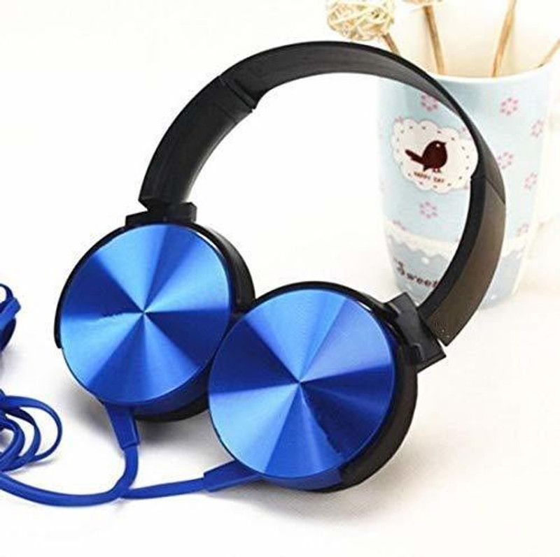 MOBONE Wired Extra Bass On-Ear Headphones Headset with Mic for Phone Calls Wired Headset  (Multicolor, In the Ear)