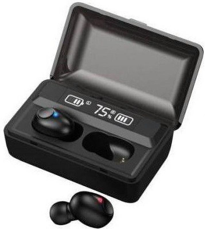 BBD-T8 BLUETOOTH HEADSET WITH PORTABLE POWER BANK Bluetooth Headset  (Black, True Wireless)