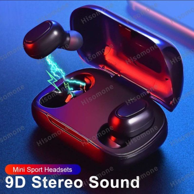 L21 EARBUDS WITH MICROPHONE Bluetooth Headset  (BLACK, True Wireless)