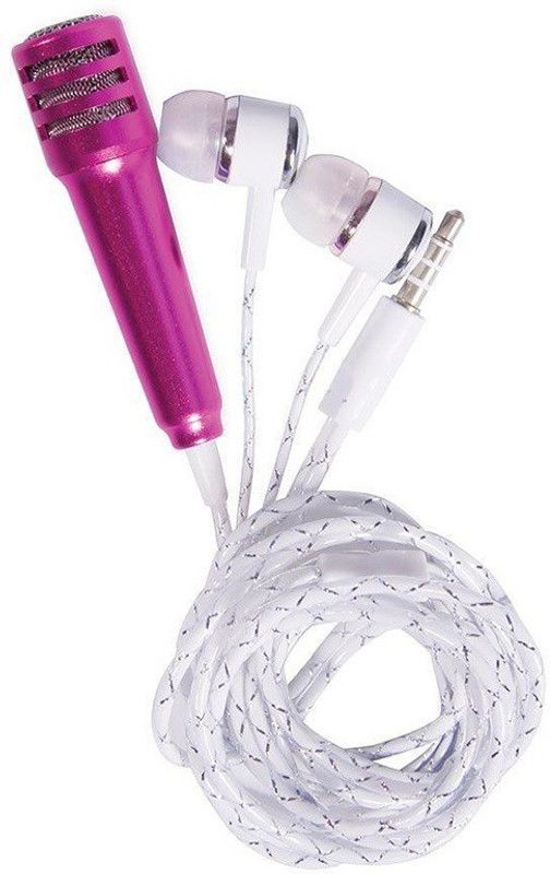 MARSHLAND Pink Wired Headset  (Pink, In the Ear)