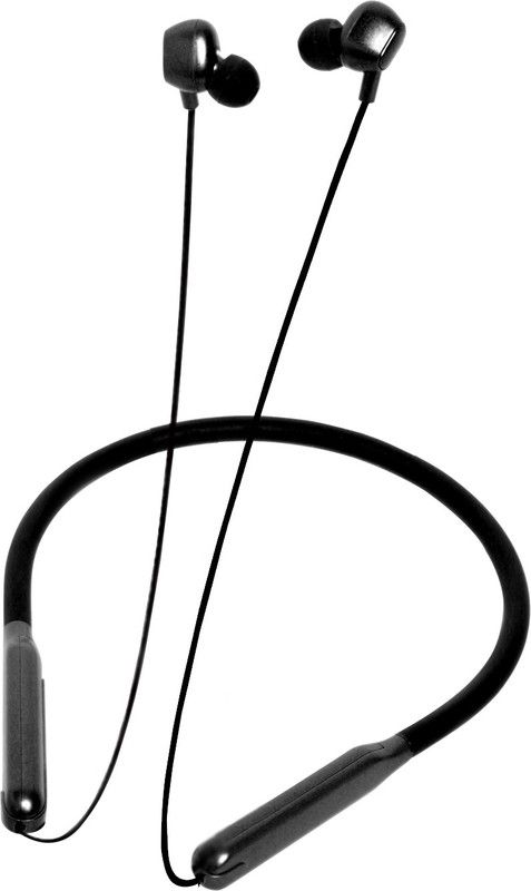Wireless Neckband Headphones bass Wireless headphones Bluetooth Headset  (Black, True Wireless)