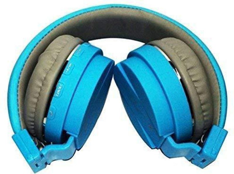 MECKWELL Deep bass bluetooth headphone Bluetooth Headset  (Blue, On the Ear)