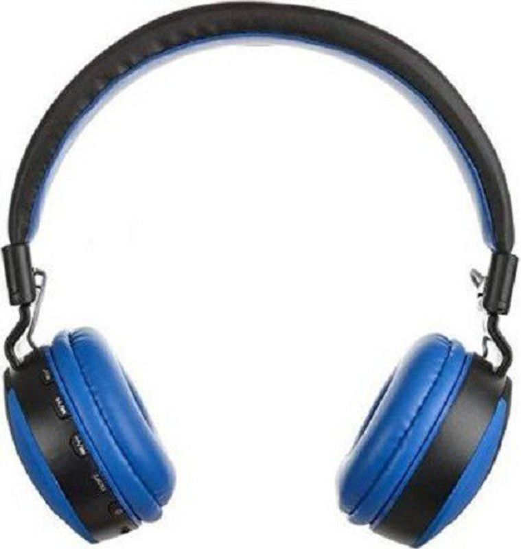 JNMART MS-771 Foldable Stereo Gaming Earphones Wireless Headphones Bluetooth Headset  (Blue, Black, On the Ear)