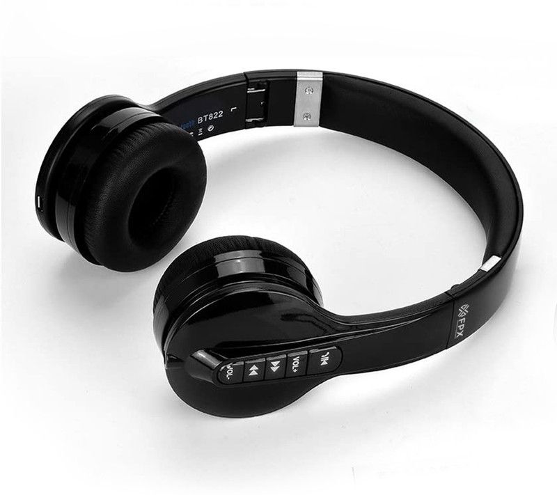 FPX Glee Over the Ear Kids Wireless Headphone with 7 hrs Playtime Bluetooth Headset  (Black, On the Ear)