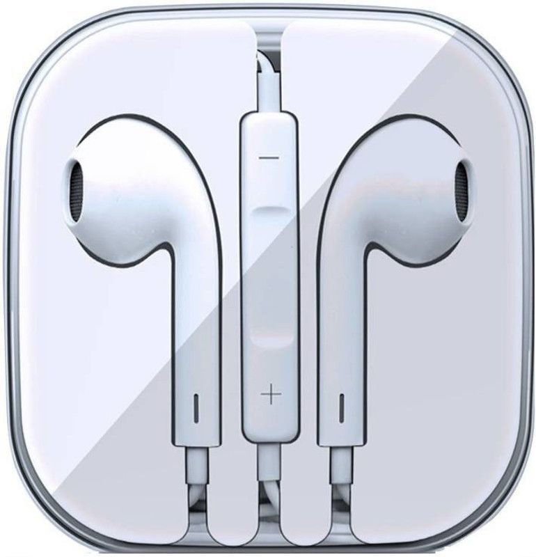 KAELAN BASS-118 Wired Headset  (White, In the Ear)