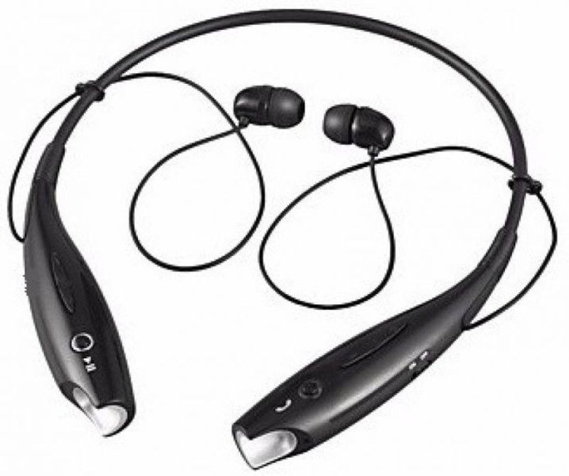 Alchiko New HBS-730 Portable Wireless Indoor/Outdoor Bluetooth Headset  (Black, In the Ear)