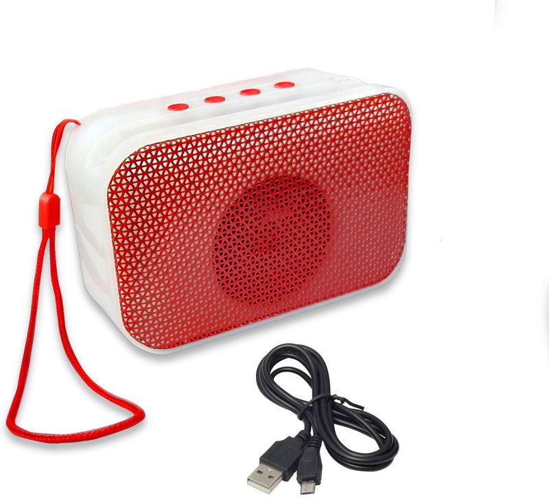 Zohlo Latest Dynamic Sound with Long Hours Playing Time Portable Speaker with Hi-Bass 5 W Bluetooth Speaker  (Red, Stereo Channel)