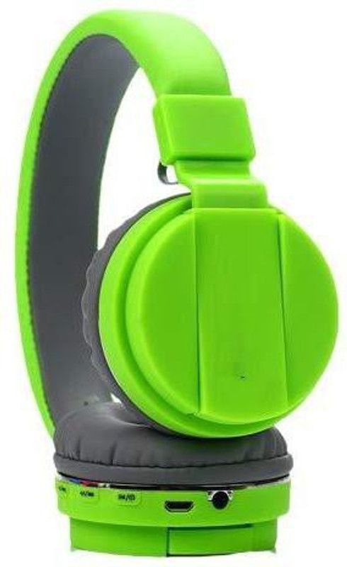 MECKWELL Foldable Deep bass bluetooth headphone Bluetooth Headset  (Green, On the Ear)